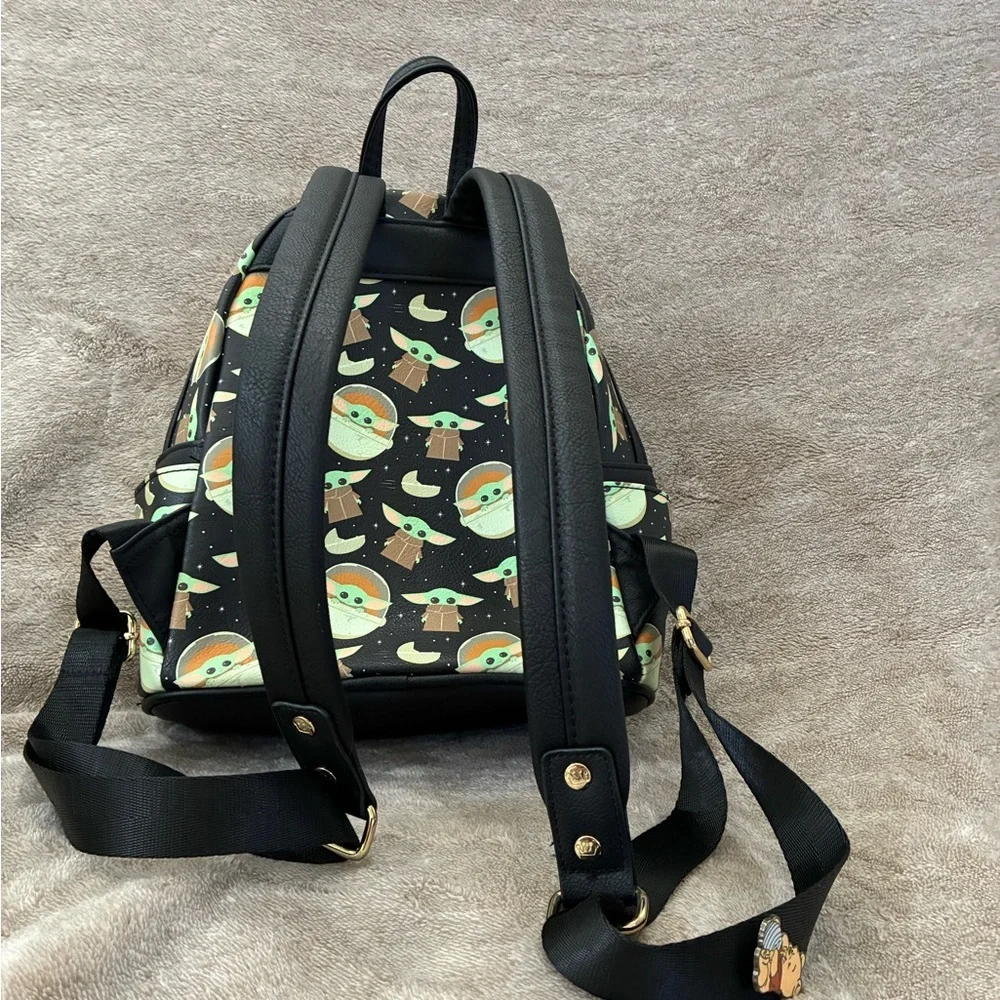 Loungefly Star Wars Kids Backpack - Black and Green with Orange Accents